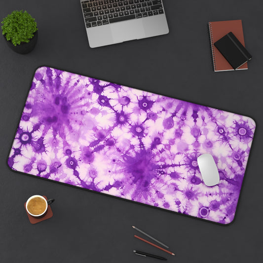 Purple Tie Dye Desk Mat, Tie-dye Desk Pad, Extra Large Mouse Pad, Large Keyboard Mat, Desk Accessory
