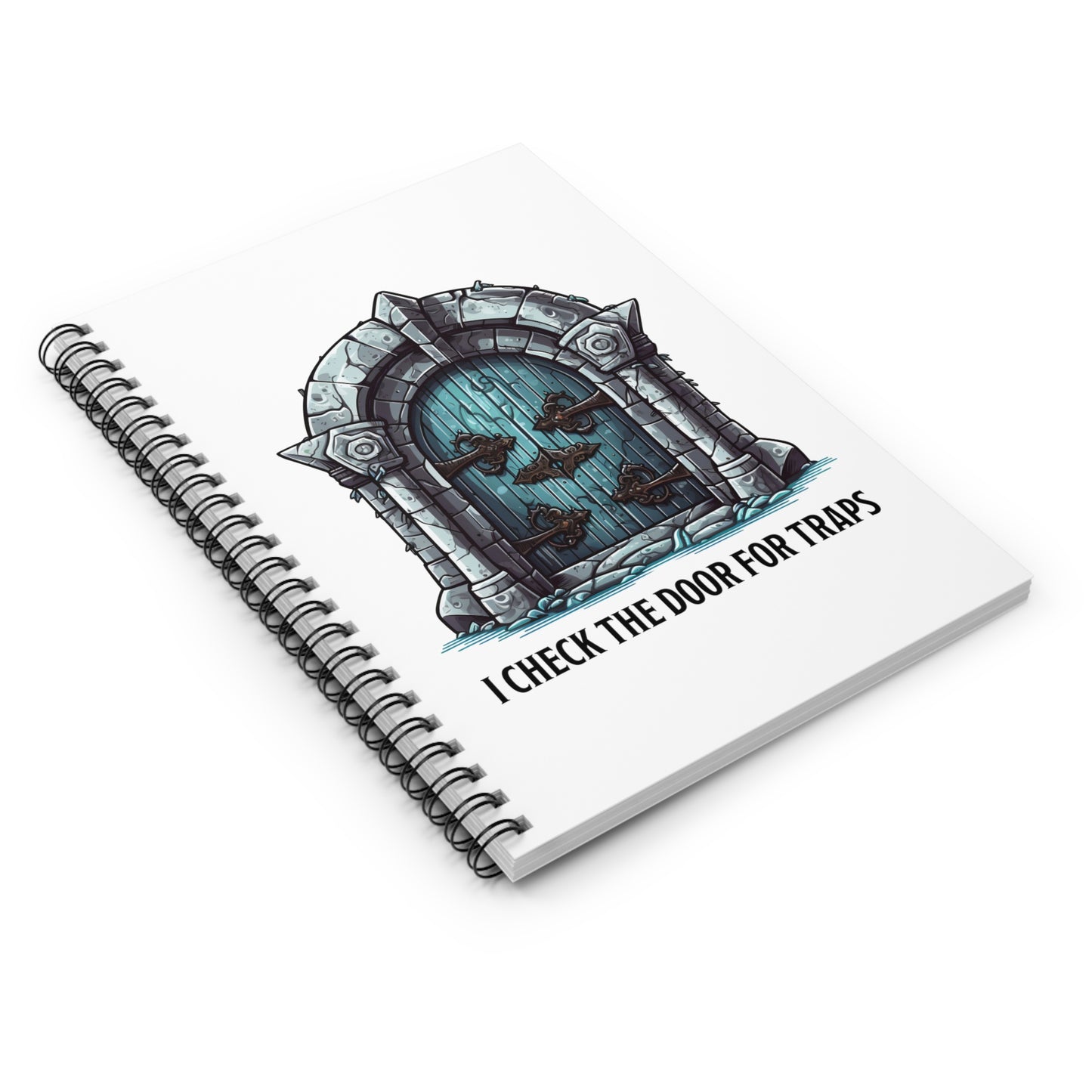 DnD Campaign Journal, I Check the Door for Traps Spiral Notebook, DnD Rogue Journal, D&D Character Notepad, Pathfinder Journal, Ruled Line