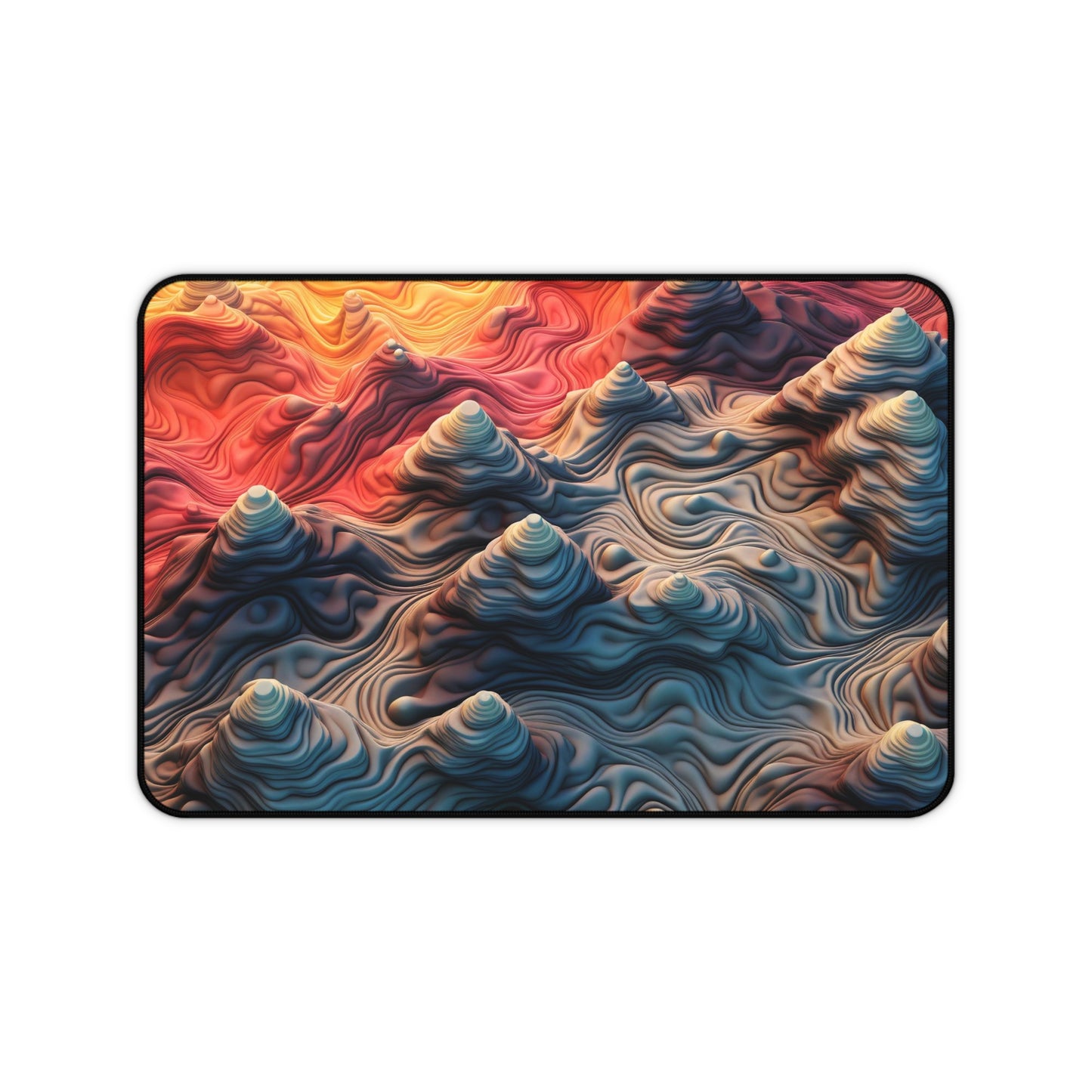 Alien Planet Topographic Desk Mat, Unique Desk Pad, Trendy Workspace, Extra Large Mouse Pad, Abstract Keyboard Mat, Weird Desk Accessory