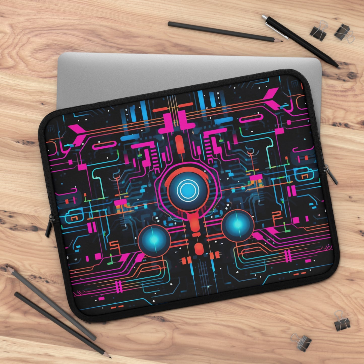 Circuit Board Tablet Sleeve, Cyberpunk Laptop Sleeve, Digital World iPad Cover, Sci-Fi Techy MacBook Protective Case, Futuristic Laptop Bag