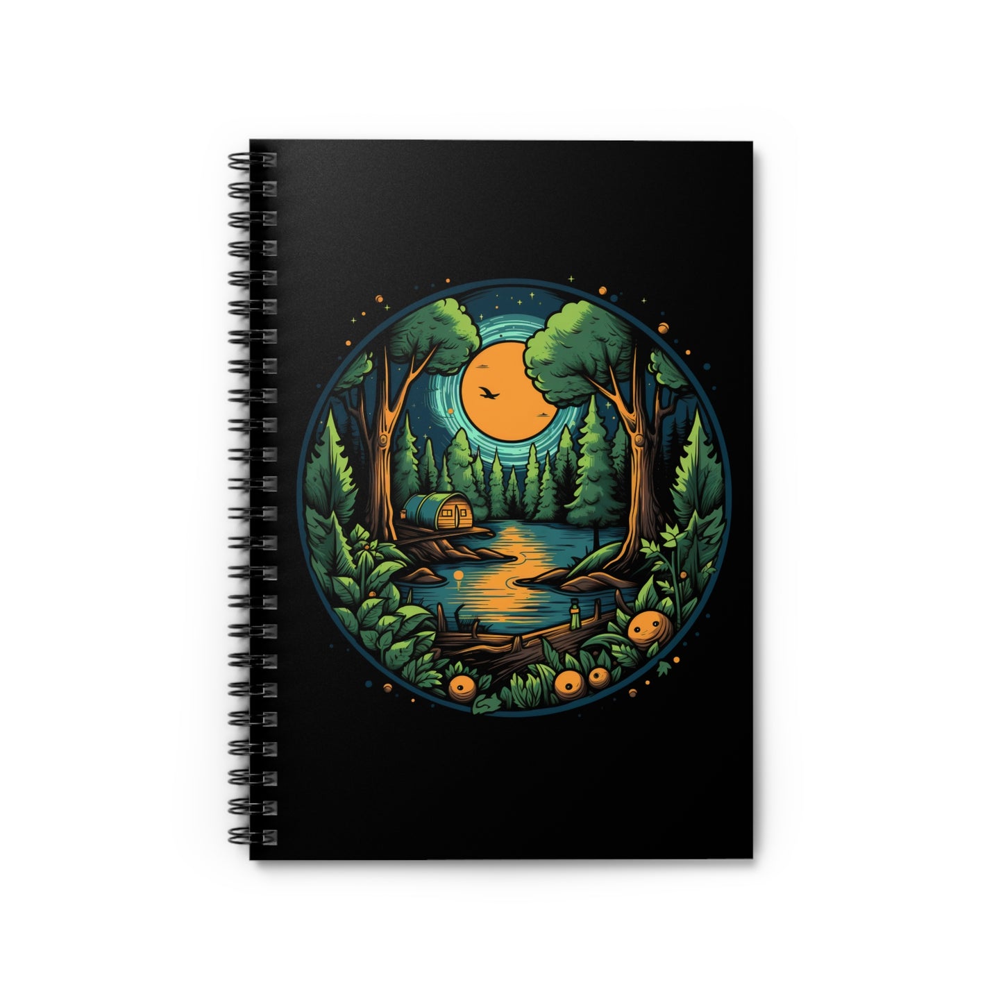 Camping Journal, Adventure Seekers Metal Spiral Notebook, Campfire Diary, Adventure Journal, Travel Notebook, Diary, Ruled Line