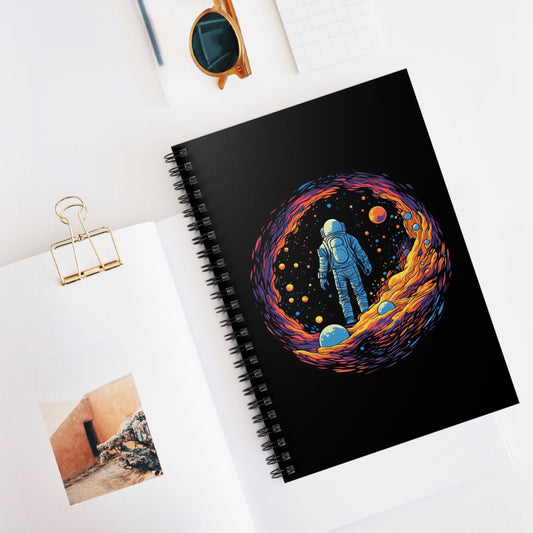 Astronaut Journal, Stellar Dreams Journal, Vibrant Space Bubbles Spiral Notebook, Sci-Fi Diary, Astronomy Notes, Ruled Line