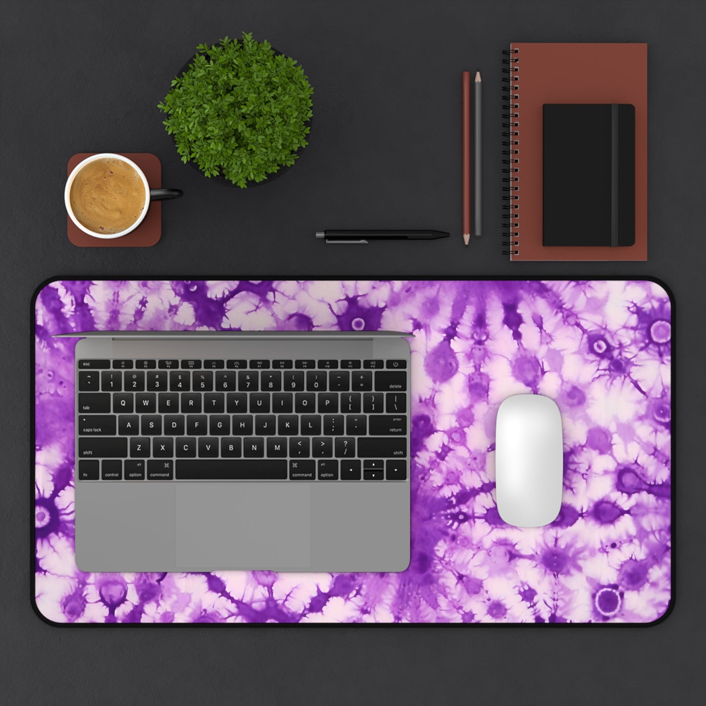 Purple Tie Dye Desk Mat, Tie-dye Desk Pad, Extra Large Mouse Pad, Large Keyboard Mat, Desk Accessory