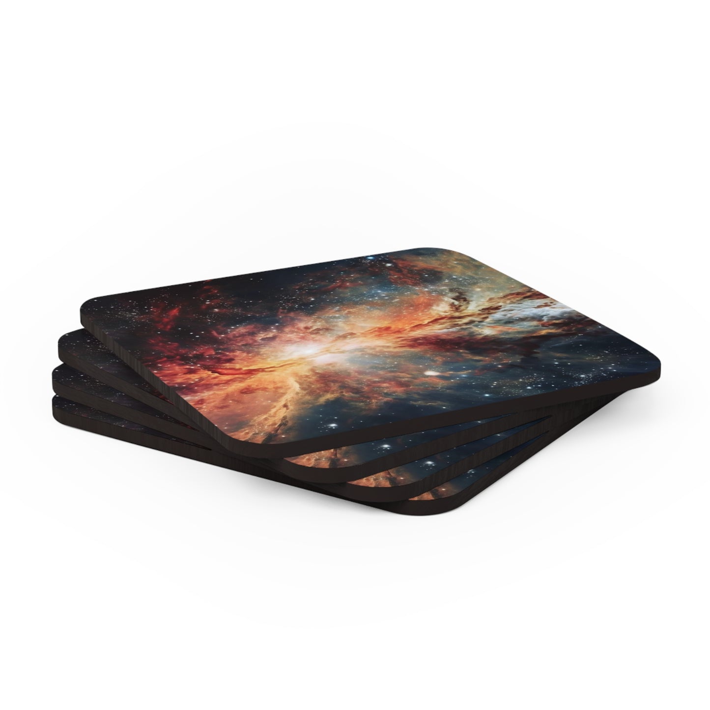 Nebula Coasters Set of 4, Deep Space Coffee Table Decor, Gift for Astronomers, Universe Tea Coffee Cup Mats, Housewarming Gift, Science Gift