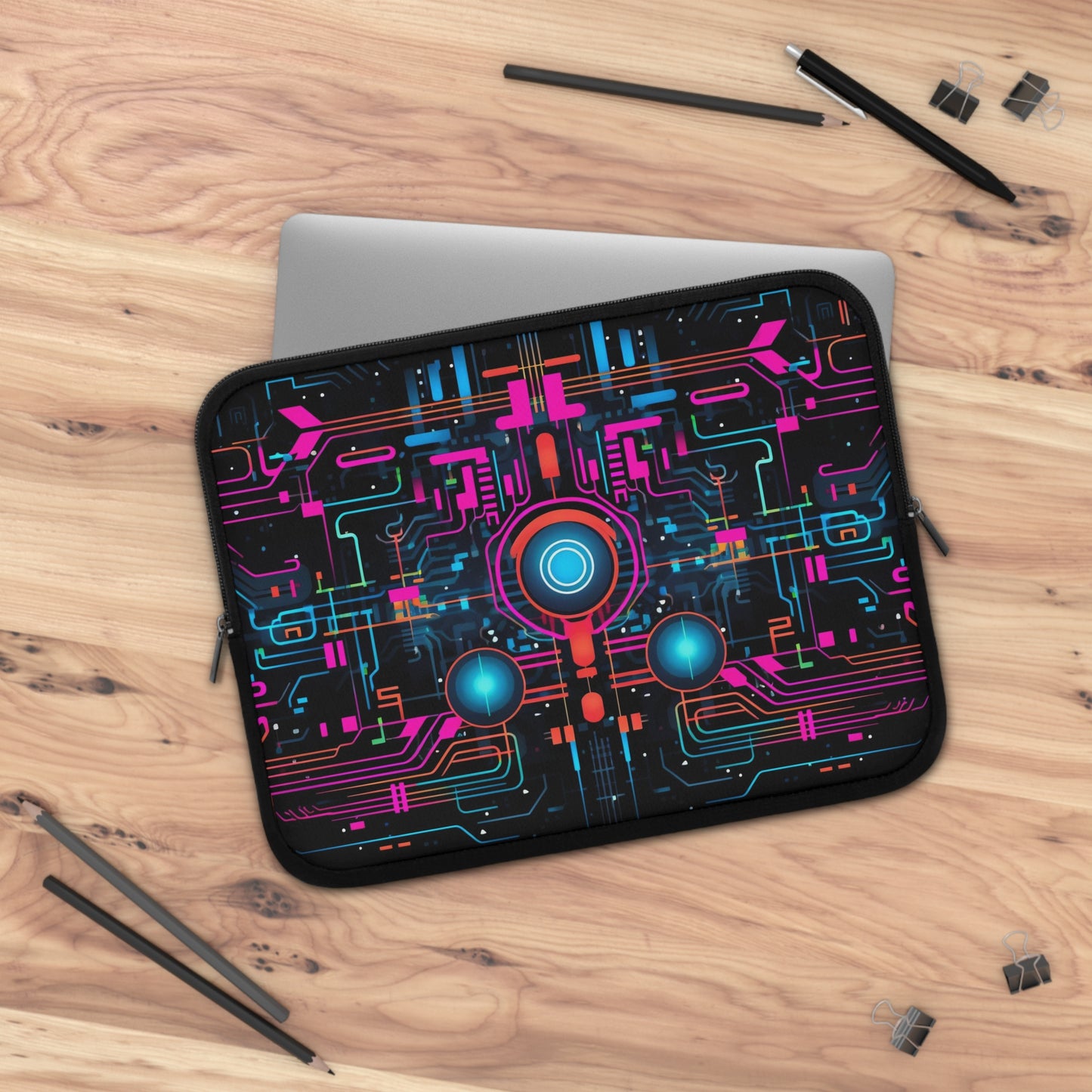 Circuit Board Tablet Sleeve, Cyberpunk Laptop Sleeve, Digital World iPad Cover, Sci-Fi Techy MacBook Protective Case, Futuristic Laptop Bag