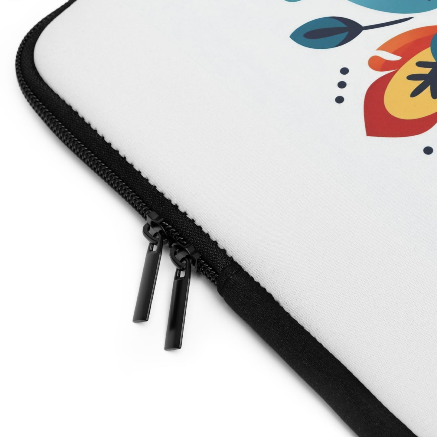 Folk Art Flower Laptop Sleeve, Boho Blooms Tablet Sleeve, Cottagecore iPad Cover, Scandinavian MacBook Sleeve, Swedish Zipper Pouch