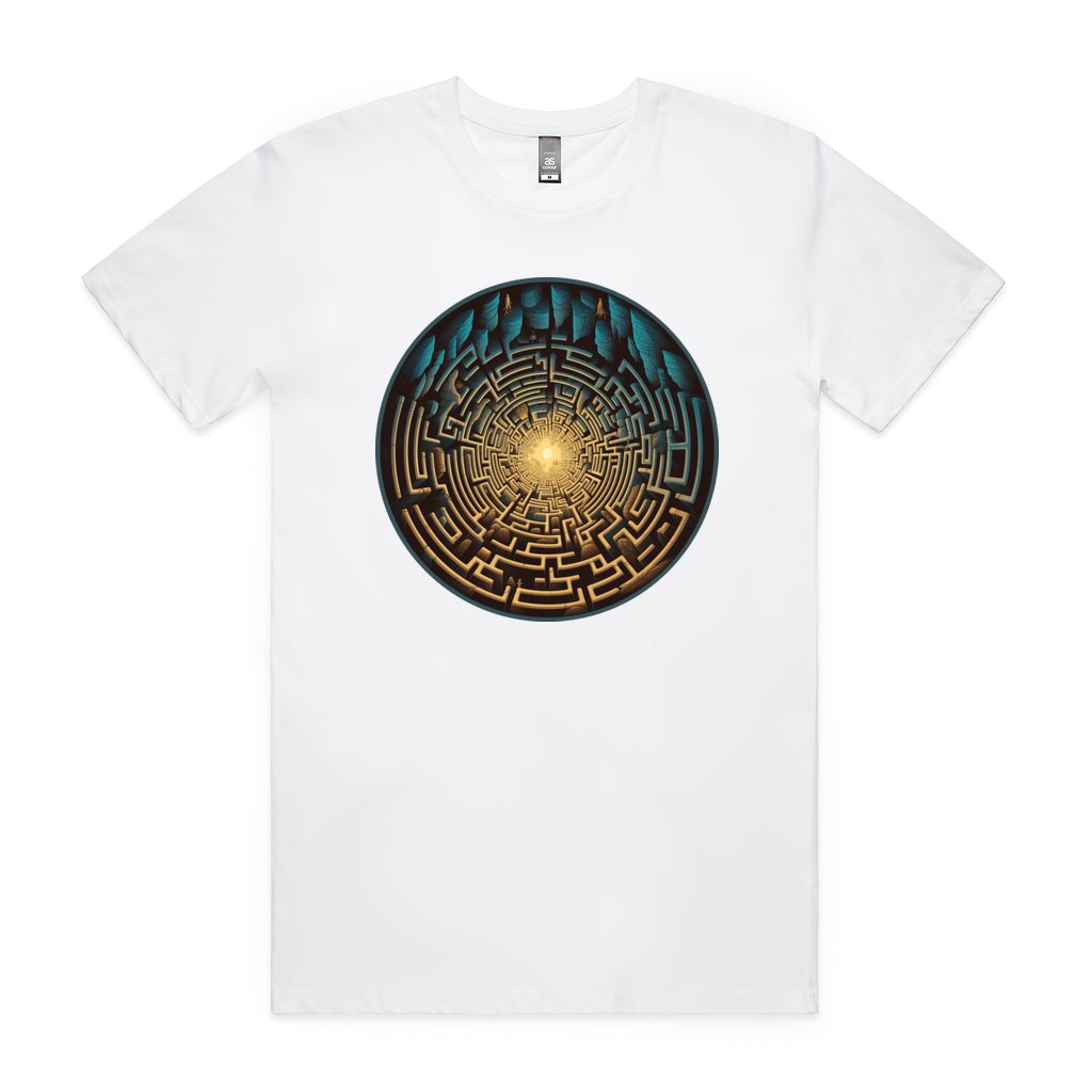 Labyrinth Adventure T-Shirt, Labyrinth to Sun T-Shirt, Maze Graphic Tee, Contemplative T-Shirt