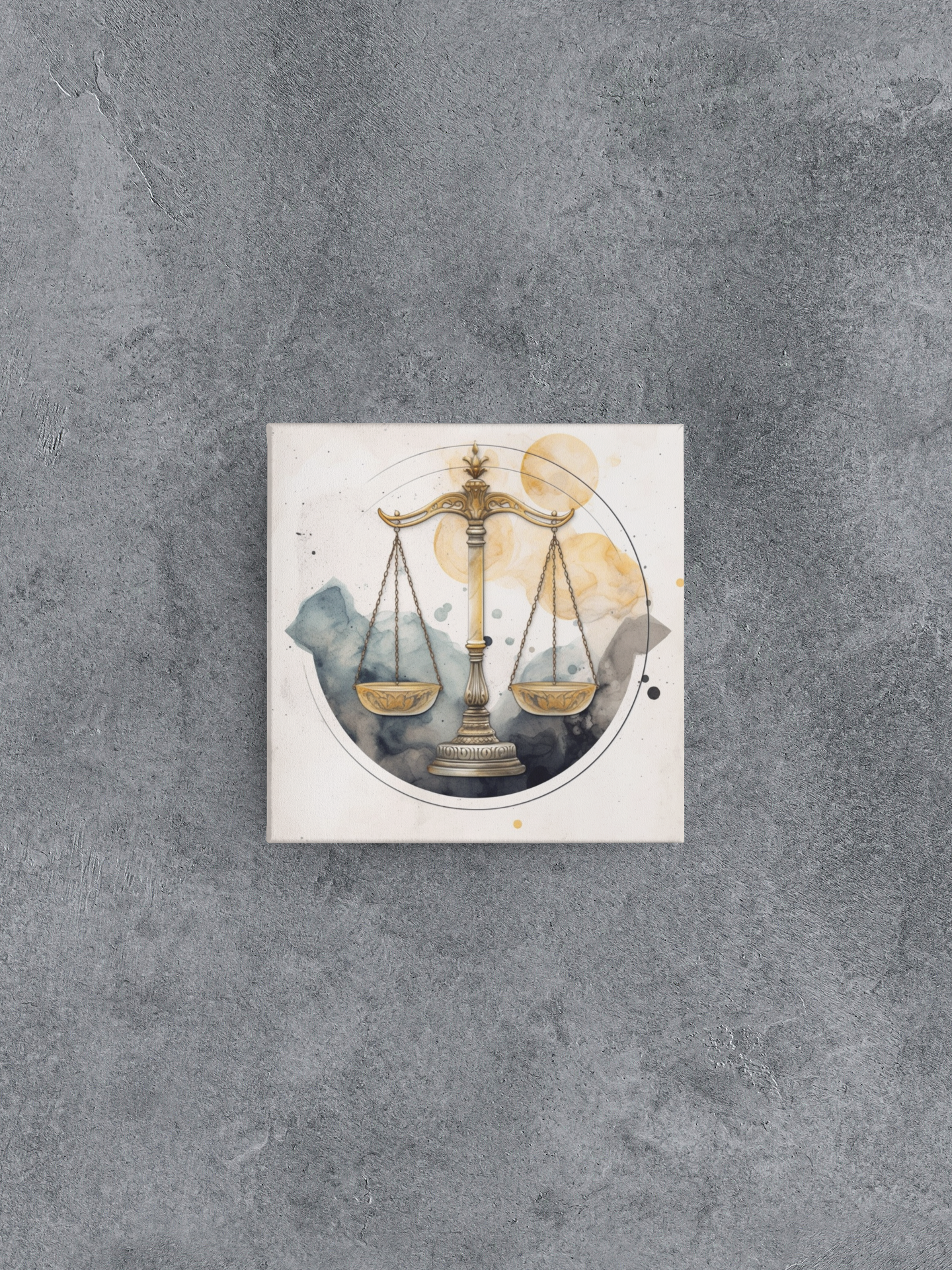 Scales of Justice Canvas Wall Art, Watercolor Scales of Justice Art, Law Office Decor, Gift for Lawyer, Attorney Canvas Art