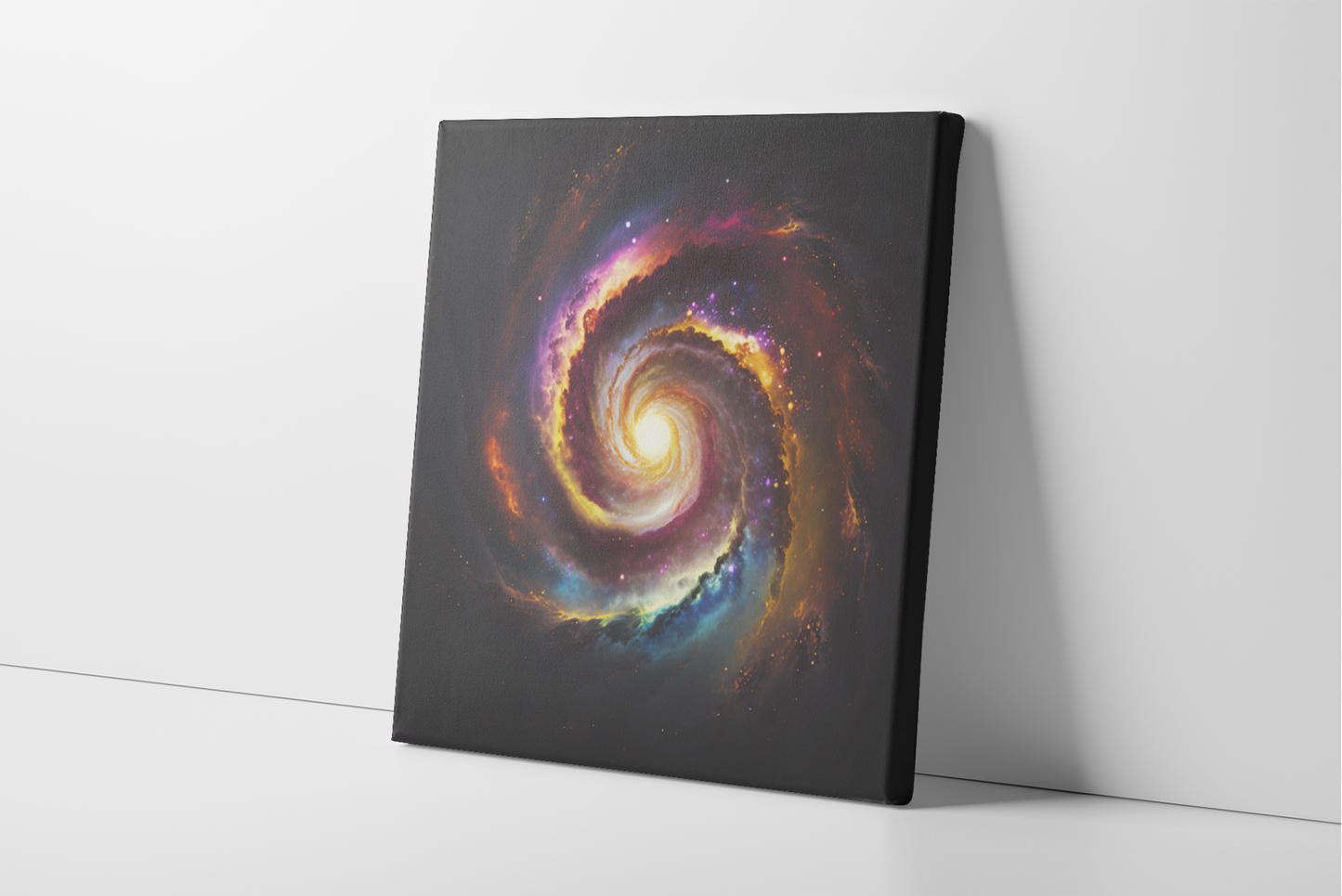 Vibrant Spiral Galaxy Canvas Wall Art, Space Canvas Art, Swirling Galaxy Canvas Print, Cosmos Wall Art, Astronomy Canvas Wall Art