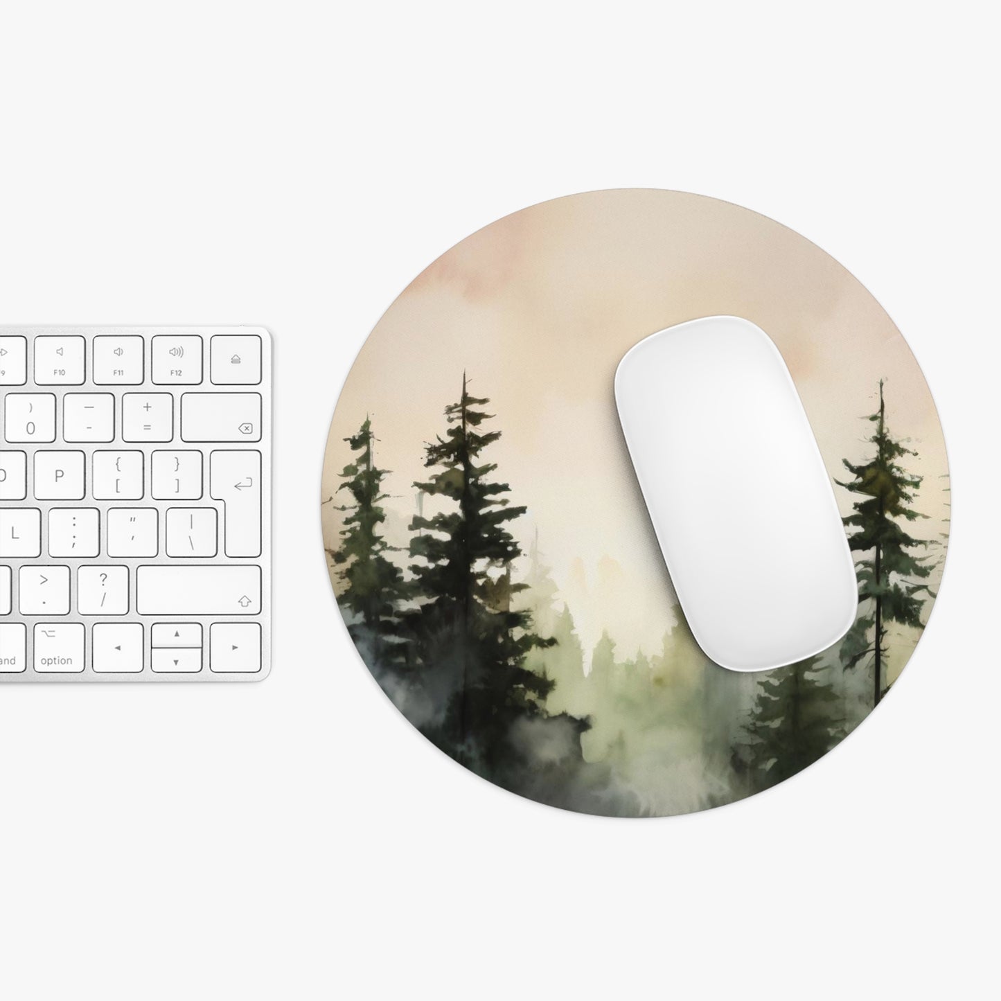 Serene Forest Desk Mat, Enchanted Pine Trees Desk Pad, Extra Large Mouse Pad, Nature Keyboard Mat, Gaming Mousepad, Calming Desk Decor