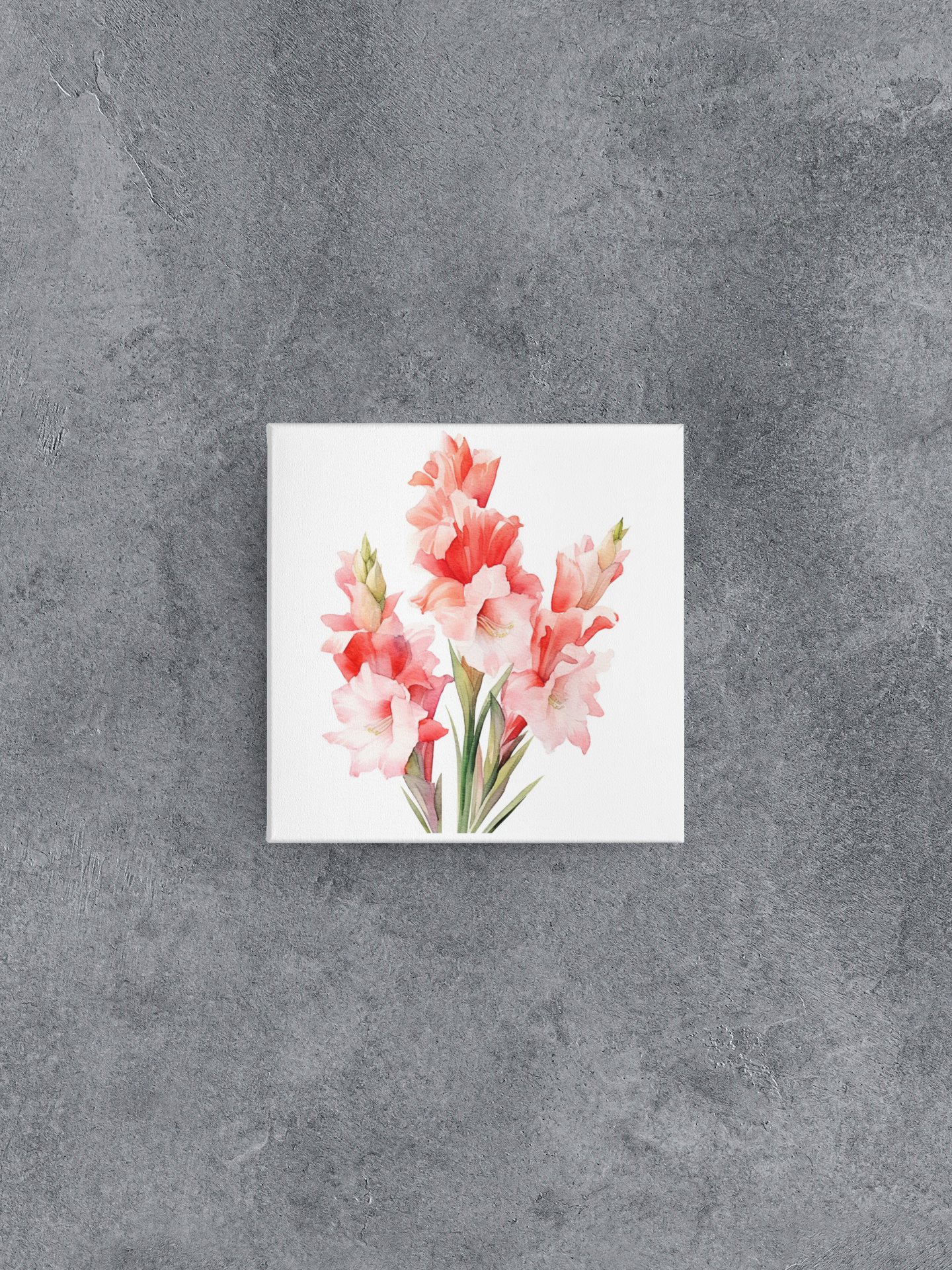 Gladiolus Canvas Wall Art, Watercolor Gladiolus Flowers Painting, Nature Canvas Art, Mother's Day Gift
