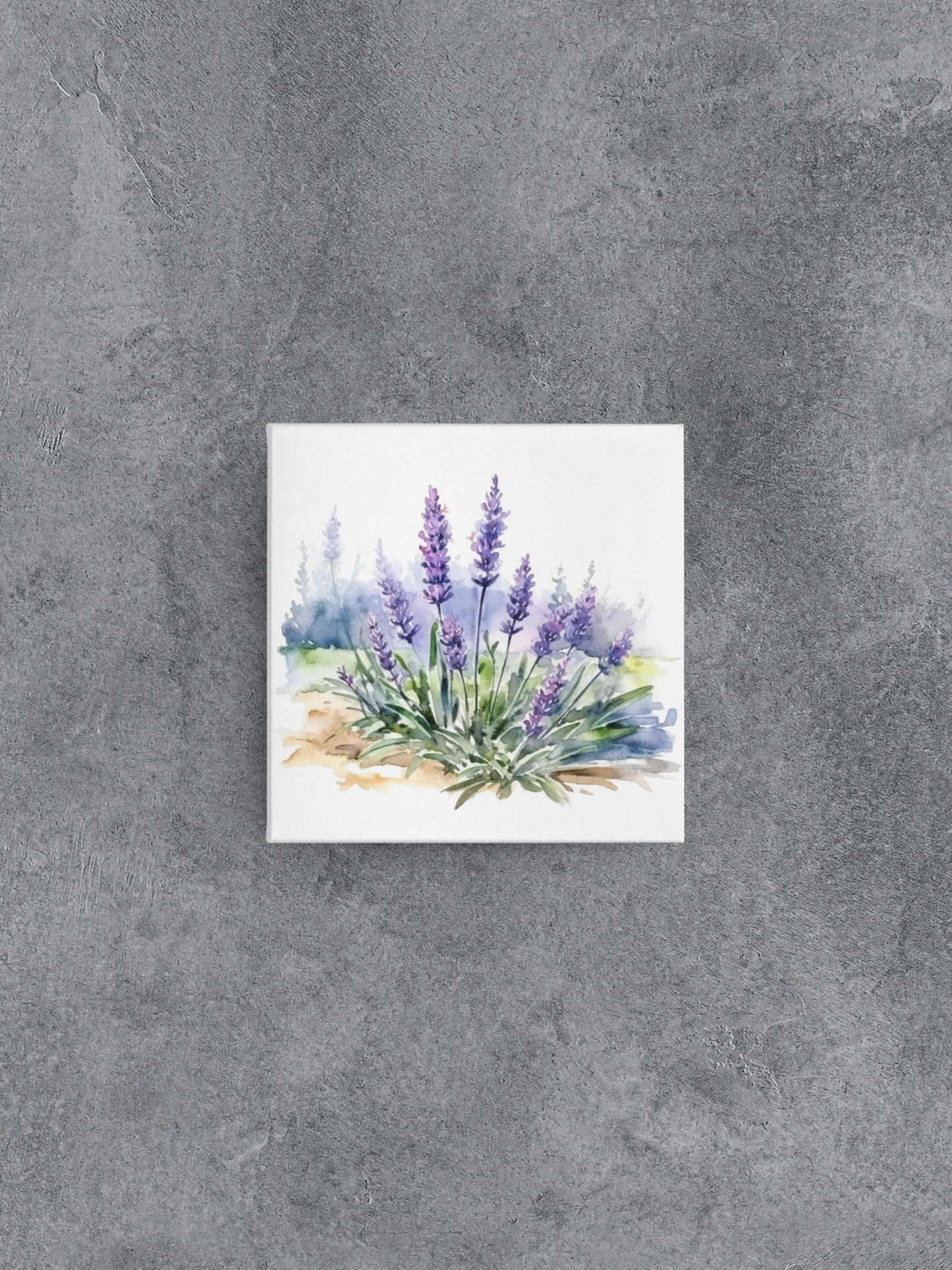 Watercolor Lavender Canvas Wall Art, Lavender Painting, Flower Canvas Print, Nature Stretch Canvas Art, Purple Wall Decor, Mother's Day Gift