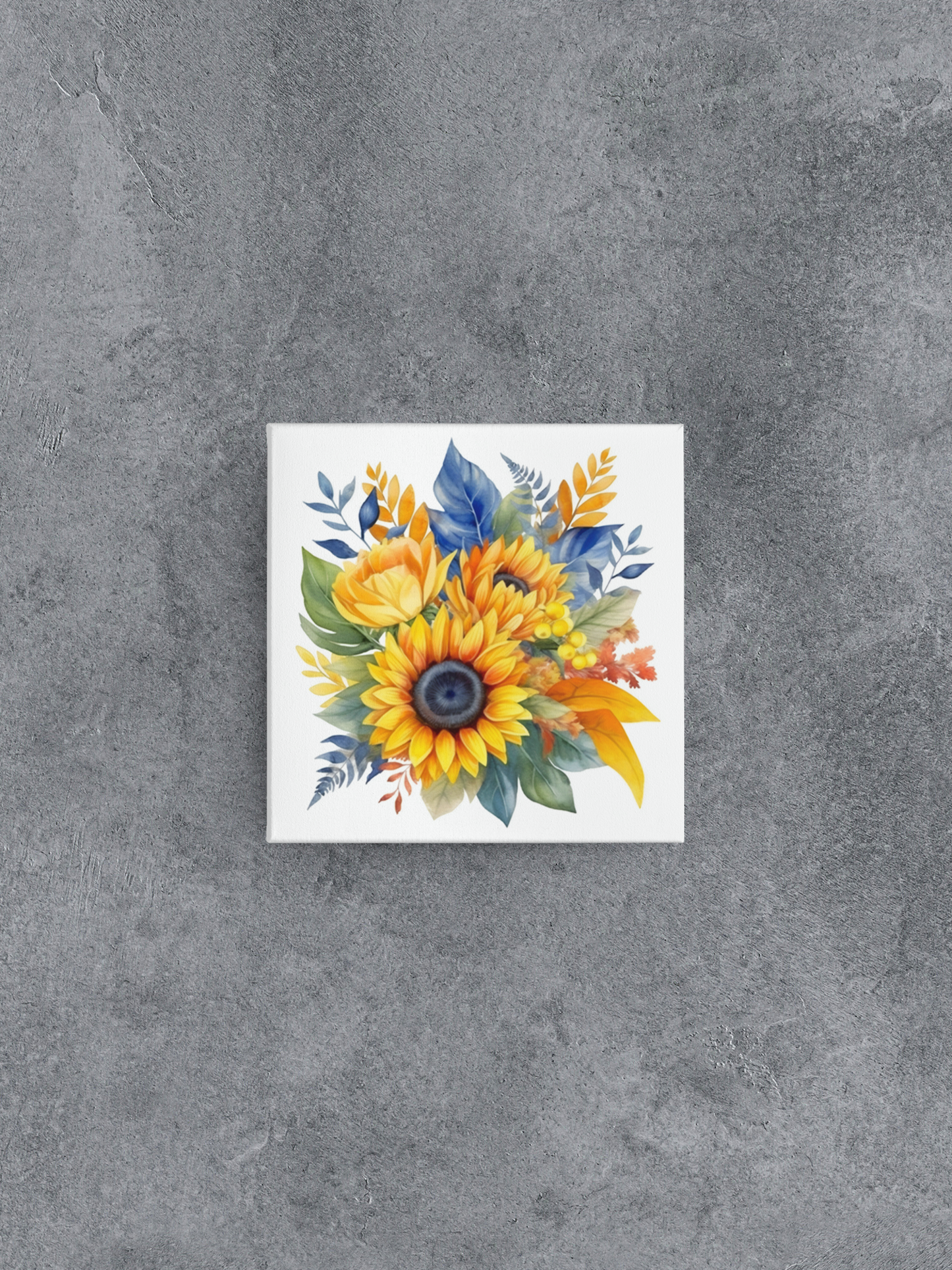 Sunflower Canvas Wall Art, Sunflowers Painting, Flower Canvas Print, Nature Stretch Canvas Art, Yellow Wall Decor, Mother's Day Gift