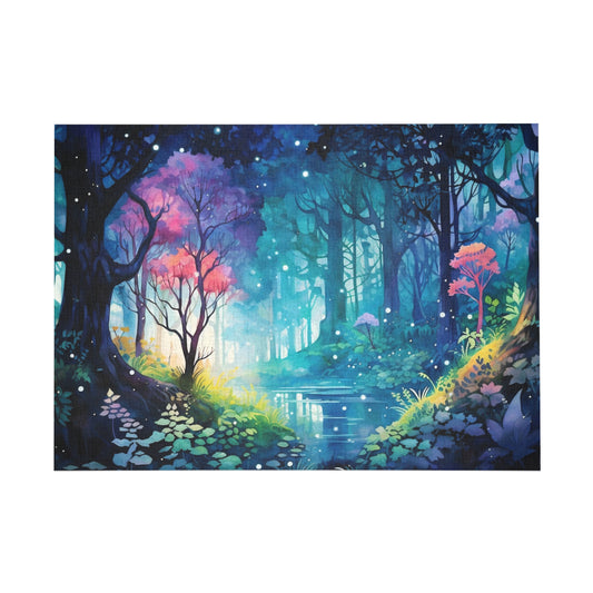 Fantasy Forest 1000 Piece Puzzle, 500 Piece Enchanting Woodland Puzzle, 252 Piece Whimsical Watercolor Forest Jigsaw Puzzle
