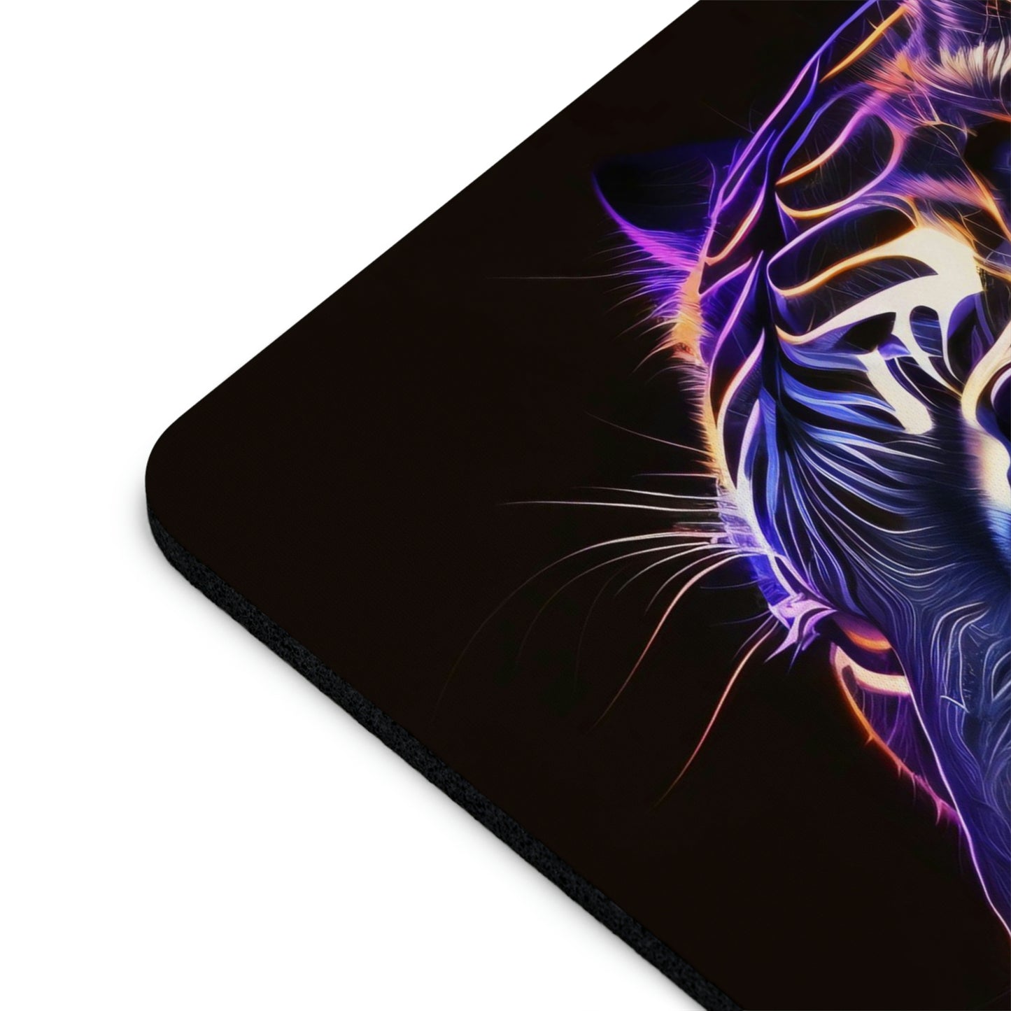 Black Light Tiger Mouse Pad, Gaming Mouse Pad, Rectangular Mouse Pad, Work Mouse Pad, Non-slip Mouse Pad
