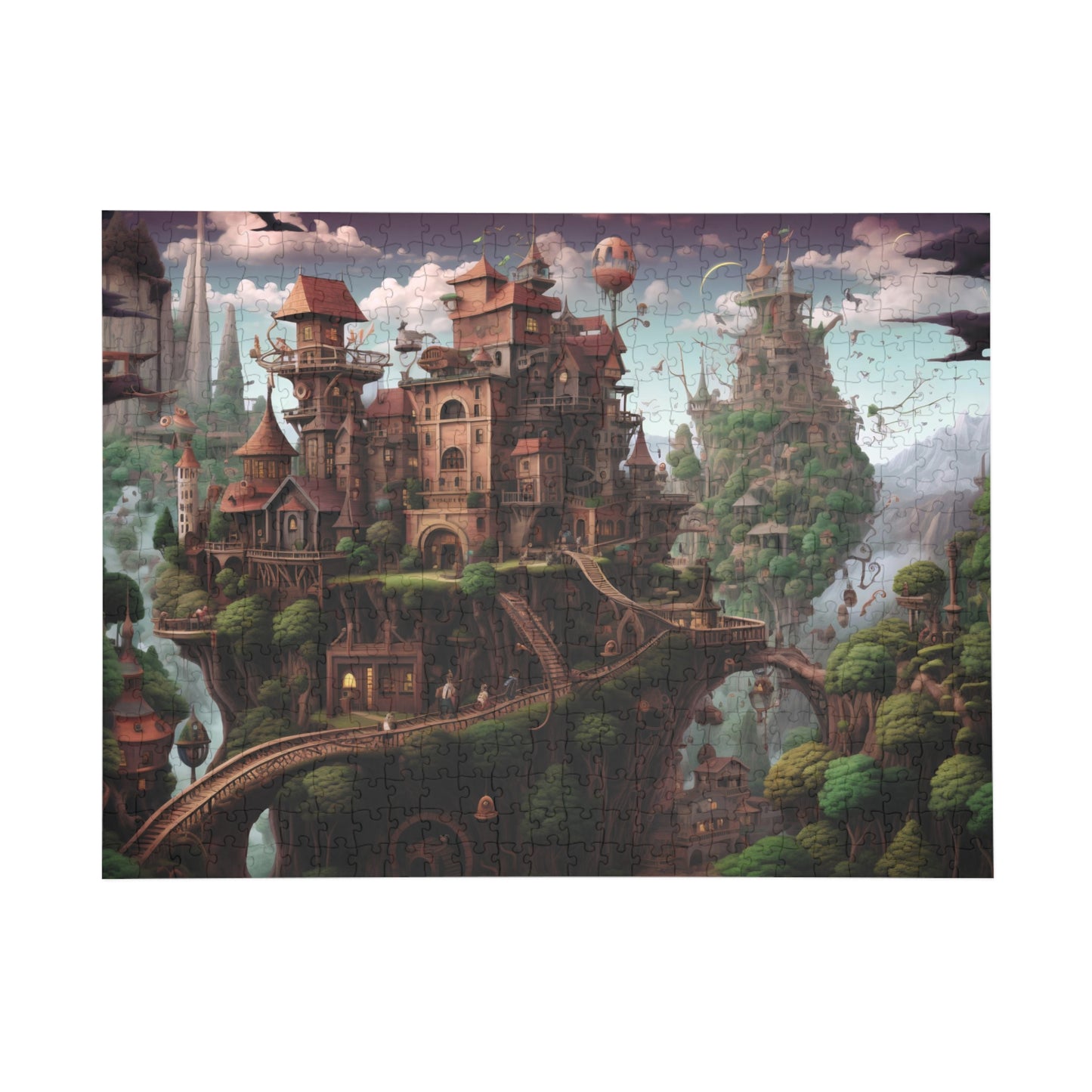 Fantasy Land 1000 Piece Puzzle, 500 Piece Floating Island Puzzle, 252 Piece Treehouse Puzzle
