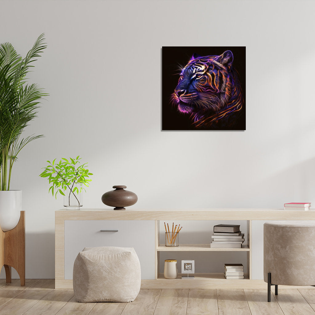 Wall Art Print, Purple Tiger