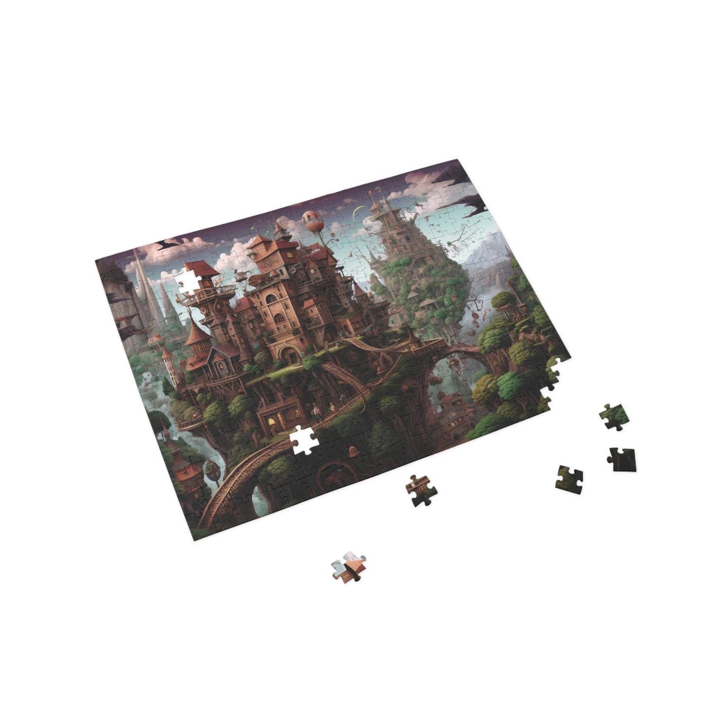 Fantasy Land 1000 Piece Puzzle, 500 Piece Floating Island Puzzle, 252 Piece Treehouse Puzzle