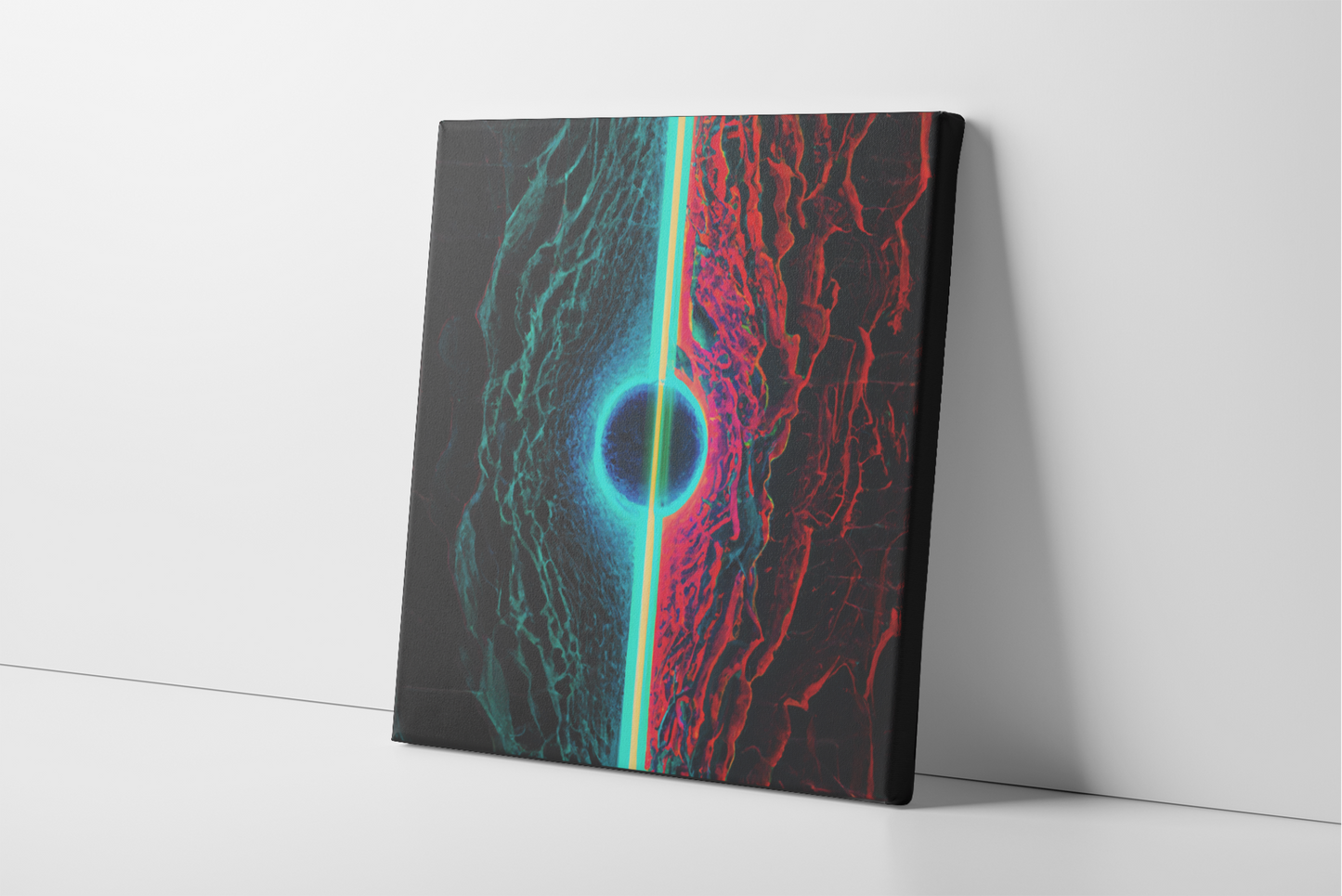 Abstract Canvas Wall Art, Multiverse Stretched Canvas Art, Portal Canvas Print, Parallel Universes Canvas, Contemplative Space Painting
