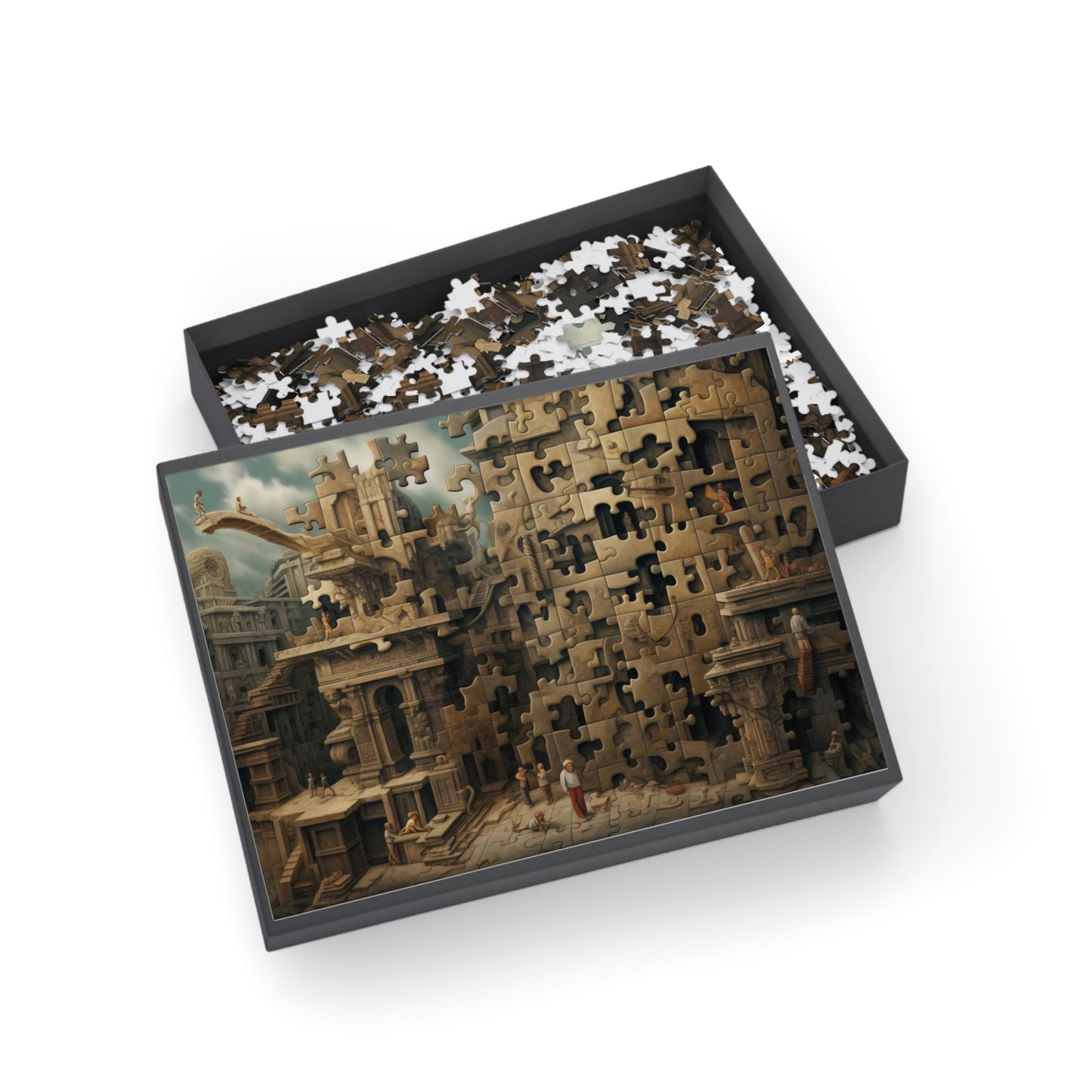 Puzzle in Puzzle 1000 Piece Puzzle, 500 Piece Abstract Puzzle, 252 Piece History Jigsaw Puzzle, Weird Puzzle, Ancient City Puzzle